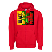 Red Black History Month periodt Zipper Hoodie - Zillion Design Studio