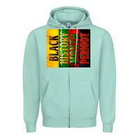 Seafoam Black History Month periodt Zipper Hoodie - Zillion Design Studio
