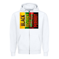 White Black History Month periodt Zipper Hoodie - Zillion Design Studio