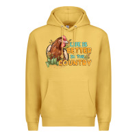 Antique Gold life is better in the country Premium Hoodie - MaliasSmallBusiness