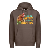 Coffee life is better in the country Premium Hoodie - MaliasSmallBusiness