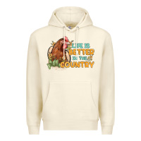 Sandshell life is better in the country Premium Hoodie - MaliasSmallBusiness