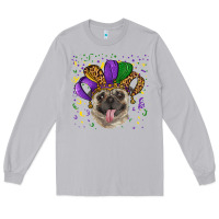 Moon Dust mardi gras hat pug Long Sleeve Tee - RanaPortraitStore