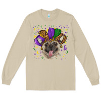 Mushroom mardi gras hat pug Long Sleeve Tee - RanaPortraitStore