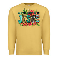 Antique Gold all my hope is in jesus Premium Sweatshirt - Jasminsmagicworld