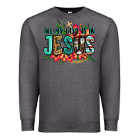 Charcoal Heather all my hope is in jesus Premium Sweatshirt - Jasminsmagicworld