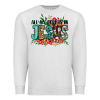 Oatmeal Heather all my hope is in jesus Premium Sweatshirt - Jasminsmagicworld