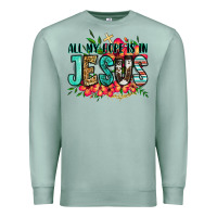 Seafoam all my hope is in jesus Premium Sweatshirt - Jasminsmagicworld