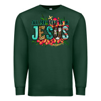 Sports Green all my hope is in jesus Premium Sweatshirt - Jasminsmagicworld