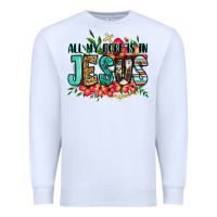 White all my hope is in jesus Premium Sweatshirt - Jasminsmagicworld