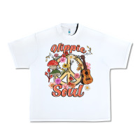 White hippie soul Urban Heavy Tee - MaliasSmallBusiness