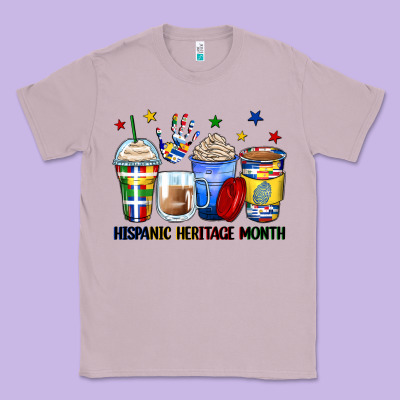 Hispanic Heritage Month Coffee Cups Classic Tee Designed By Zillion Design Studio