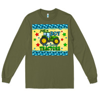 Army Green just a boy who loves tractors Long Sleeve Tee - Zillion Design Studio