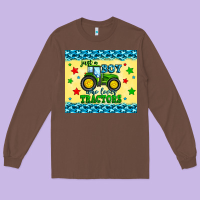 Long Sleeve Tee just a boy who loves tractors