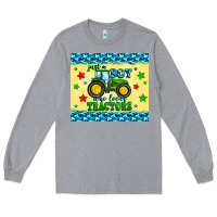 Heather Grey just a boy who loves tractors Long Sleeve Tee - Zillion Design Studio