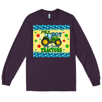 Plum just a boy who loves tractors Long Sleeve Tee - Zillion Design Studio