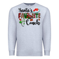 Heather Grey santa's favorite coach Premium Sweatshirt - AdoDesignShop