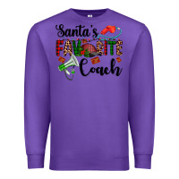 Purple santa's favorite coach Premium Sweatshirt - AdoDesignShop