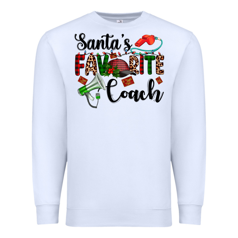 Santa's Favorite Coach Premium Sweatshirt by AdoDesignShop | Teevron