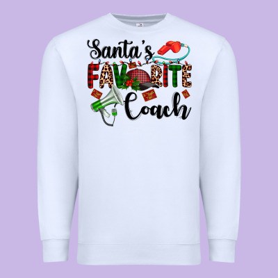 Santa's Favorite Coach Premium Sweatshirt Designed By Adodesignshop