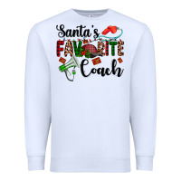 White santa's favorite coach Premium Sweatshirt - AdoDesignShop