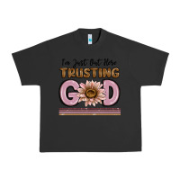 Pigment Black im just out here trusting god Urban Heavy Tee - MaliasSmallBusiness