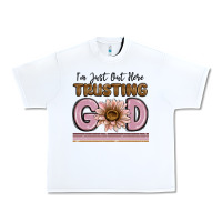 White im just out here trusting god Urban Heavy Tee - MaliasSmallBusiness
