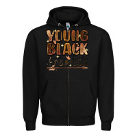 Black Young black free-ish Zipper Hoodie - Zillion Design Studio