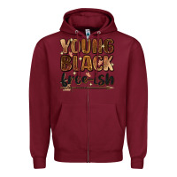 Burgundy Young black free-ish Zipper Hoodie - Zillion Design Studio