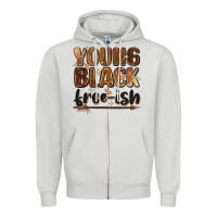 Young Black Free-ish Zipper Hoodie | Teevron