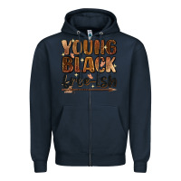 Navy Young black free-ish Zipper Hoodie - Zillion Design Studio