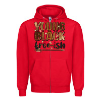 Red Young black free-ish Zipper Hoodie - Zillion Design Studio