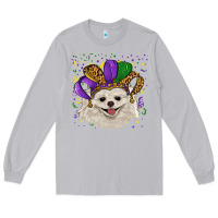 Moon Dust mardi gras hat white pomeranian Long Sleeve Tee - RanaPortraitStore