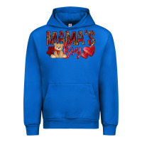 Cobalt mamas boy with leopard Urban Hoodie - NancyCooperArtShop