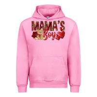 Fuchsia Pink mamas boy with leopard Urban Hoodie - NancyCooperArtShop