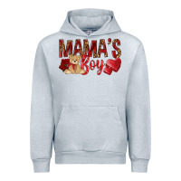 Heather Grey mamas boy with leopard Urban Hoodie - NancyCooperArtShop