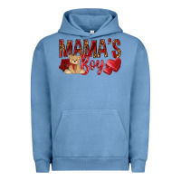 Pigment Pebble Blue mamas boy with leopard Urban Hoodie - NancyCooperArtShop