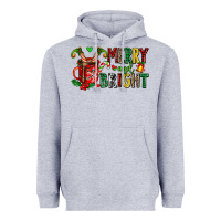 Heather Grey merry and bright Heavyweight Hoodie - AdoDesignShop
