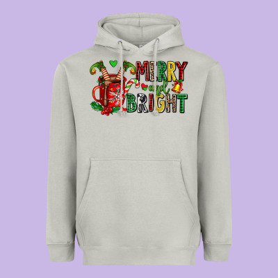 Merry And Bright Heavyweight Hoodie Designed By Adodesignshop