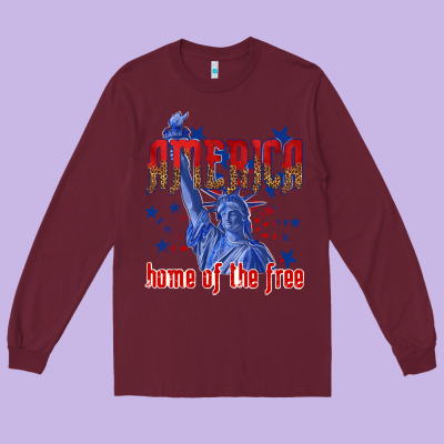 Long Sleeve Tee America home of the free