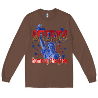 Chestnut America home of the free Long Sleeve Tee - texasbilliewilder