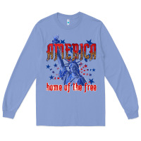 Colony Blue America home of the free Long Sleeve Tee - texasbilliewilder