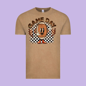 Game Day Football Vintage Tee Designed By Barkaloodesign