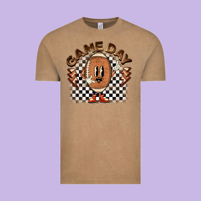 Game Day Football Vintage Tee Designed By Barkaloodesign