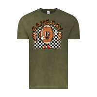 Vintage Olive game day football Vintage Tee - BarkalooDesign