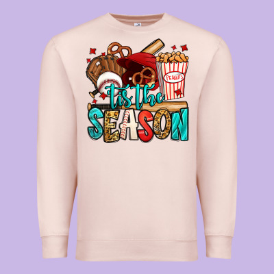 'tis The Season Baseball Game Premium Sweatshirt Designed By Jasminsmagicworld