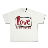 Love All Day Every Day Hearts Urban Heavy Tee | Teevron