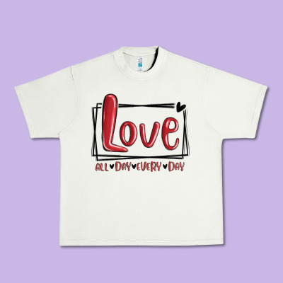 Urban Heavy Tee love all day every day hearts