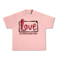Salmon love all day every day hearts Urban Heavy Tee - MaliasSmallBusiness