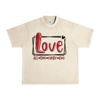 Sandshell love all day every day hearts Urban Heavy Tee - MaliasSmallBusiness